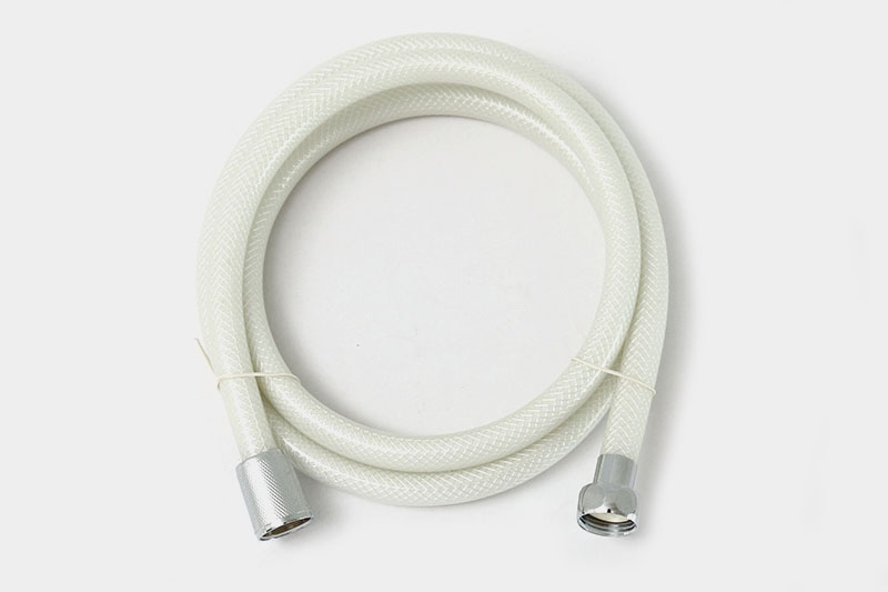 厂家直销1-2米纯白色防缠绕网纹PVC淋浴管花洒软管