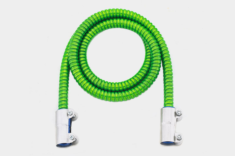 绿色304不锈钢双扣包塑煤气管天然气软管厂家直销